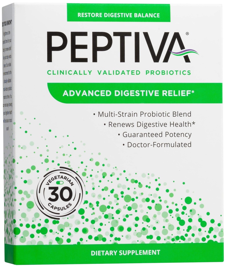 Peptiva 高级50亿 CPU Probiotic - 消化救济 - 临床验证, Premium Probiotic, 30cmt