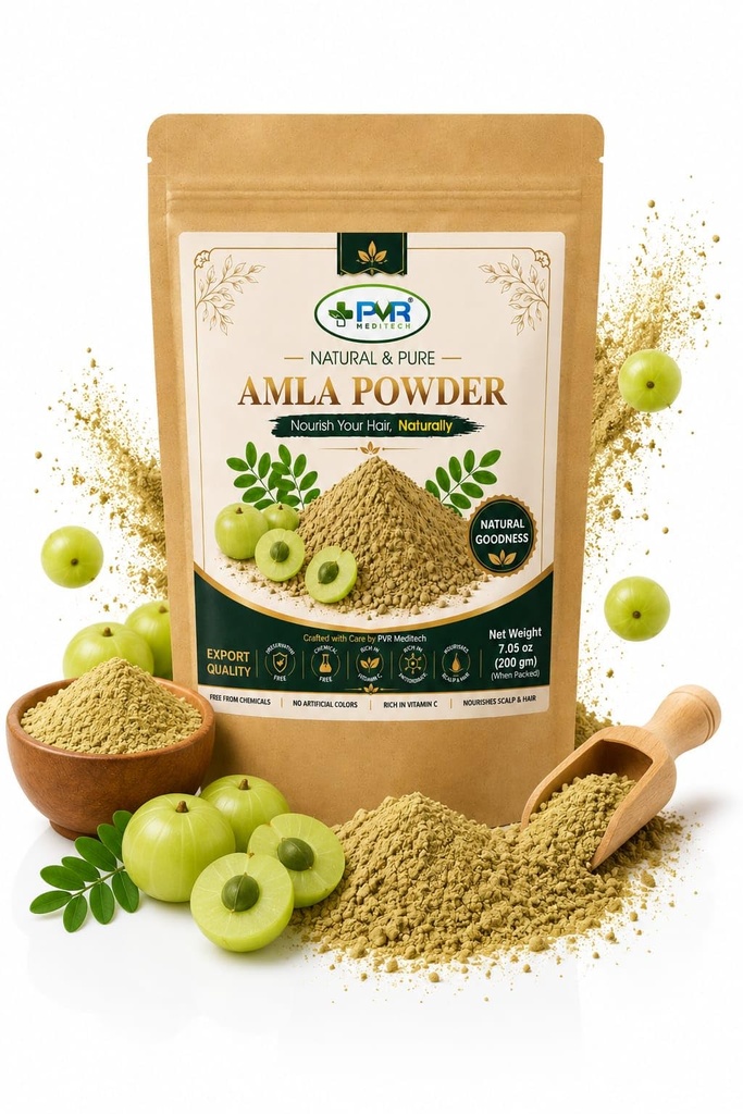 Amla Powder for Hair – 100% Natural & Pure | Supports Healthy Hair & Scalp | No Additives or Preservatives (200g)