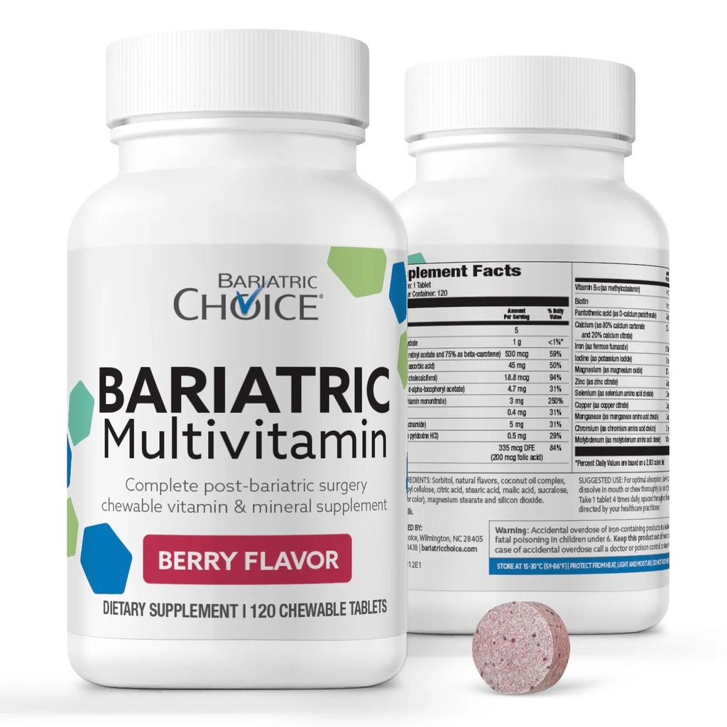 Bariatric Choice My Bariatric 含有铁和300mg钙的多维他明(120cm)