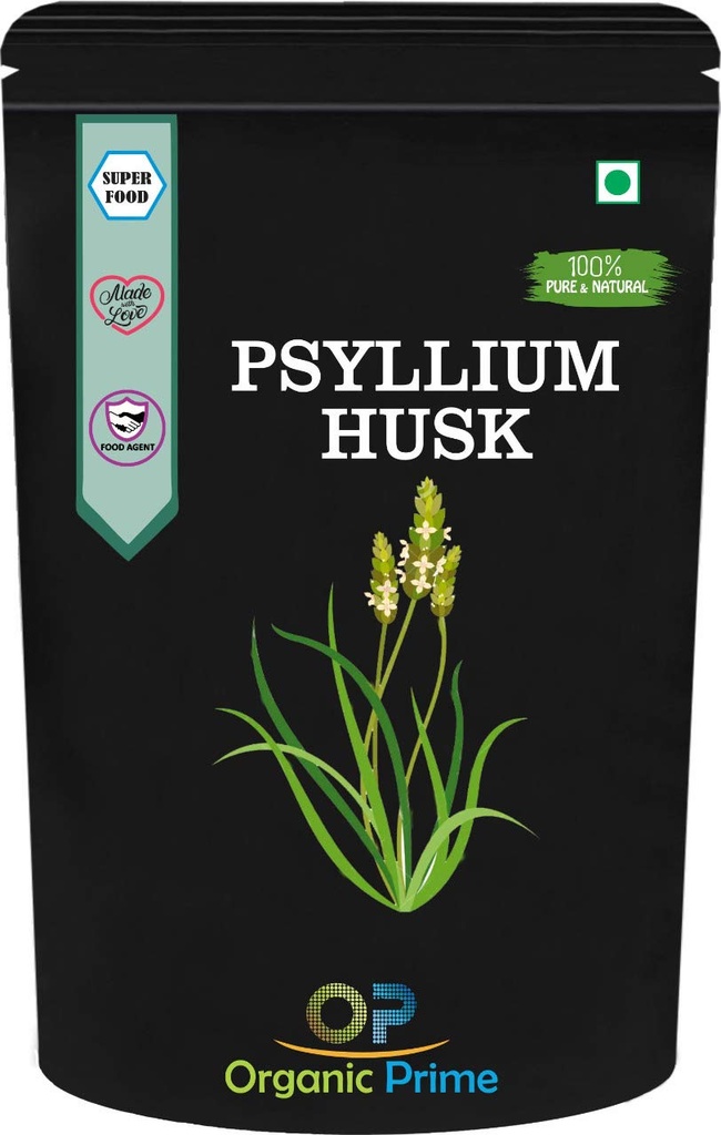 Psyllium Husk/Isabgol Husk (Sat - Isabgol) Fibre Support - 500 GM by Organic Prime