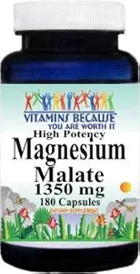 高潜力镁 枫酸1 350 mg 180 Capsules 膳食补充剂