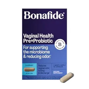 Bonafide Clairvee Vaginal Probiotic 用于减轻食臭、痒和排泄,1-月供应(15卡普勒)