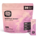 SALTT 电解石 粉碎饮料 混合剂 - Booyah Berry - 30 水解包 - 镁、钾、钠、痕量矿物 - 零糖和葡萄糖 免费 - 旅行必需品