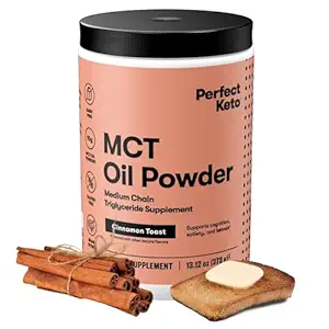 完美 Keto 7g MCT 油粉,中链三甘油酸盐补充剂, Keto 饮食用非乳品咖啡奶粉, Ketogenic MCT 咖啡油混合剂, Smoothie, 蛋白质摇晃, 肉桂汤, 30种服务