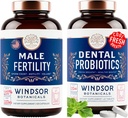WINDSOR BOTANICALS 新鲜呼吸的男性生育率补充剂和口服抗生素 -- -- 男性健康包
