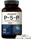 NatureBell P5P 维生素B6 100mg Pervice, 240 Capsules QQ 活化 Pyridoxal 5 Phosphate 补充剂 — 脑和记忆健康必需的B 维生素 — 非GMO
