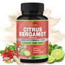 Cadane Citrus Bergamot Capsules 配有柏柏林、橄榄、古古古尔、大蒜、松柏、黑辣椒 -- -- 150个Caps,供应5个月