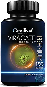 Viracate Imune Defense Supplection + 与 Monolaurin, 橄榄叶提取, 猫爪, & Lysine + 反杂质 + 150 卡普勒斯