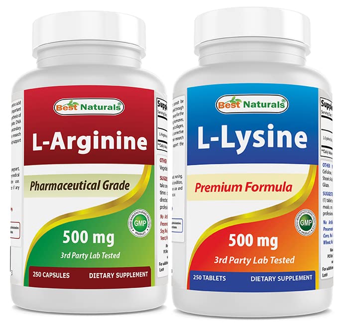 最佳天然L-阿吉宁500毫克和L-赖氨酸500毫克