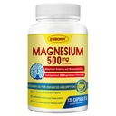 10in-1 镁复合物补充剂,甘化镁500mg,配有Citrate & Malate,Chelated High Absolute Plus Vitamin D3 & Zinc - 用于Nerve,肌肉和骨骼支持 - 120盖