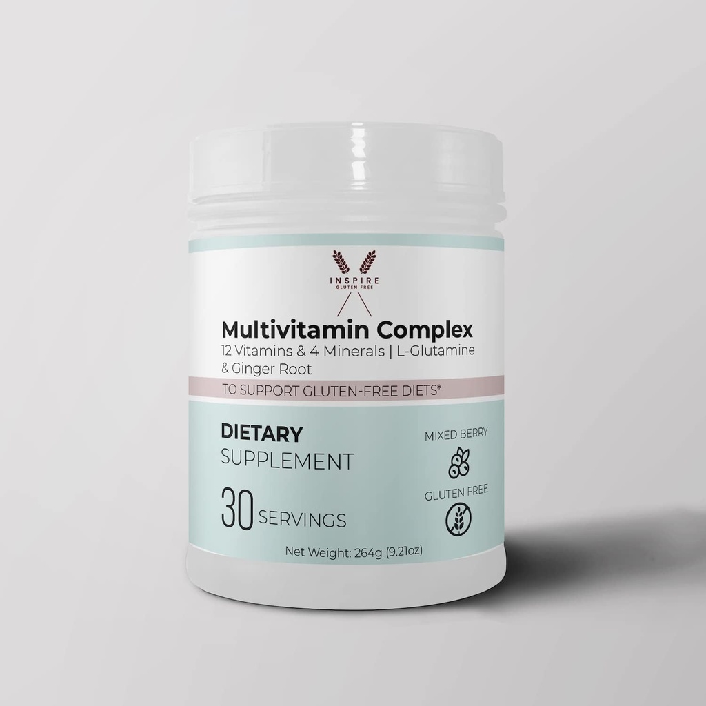 多维他命粉, Celiac 补充, Gluten 自由维生素和矿物 - 免疫支持锌 生物锡 b6 b2 硝基钙 天然碘海藻