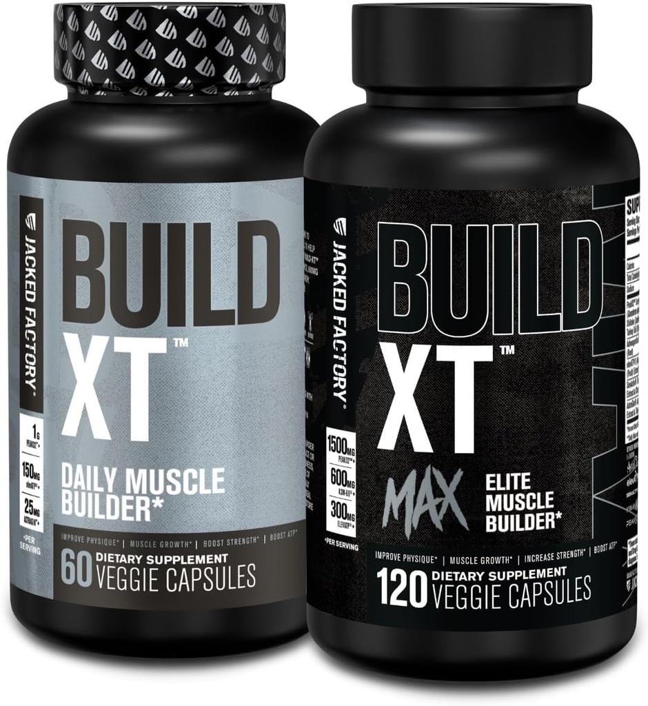 Jacked Factory Build-XT Daily Muscle Builder (60 Counter) Build-XT Max Elite Muscle Builder (120 Counter) (英语:
