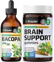 BIO KRAUTER Bacopa Tincture 4 Fl. Oz. & 大脑支持 60古米