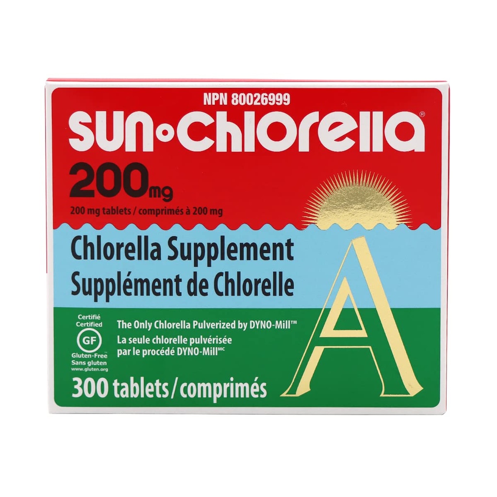 Sun Chlorella Eleuthero 营养片,200毫克,300个
