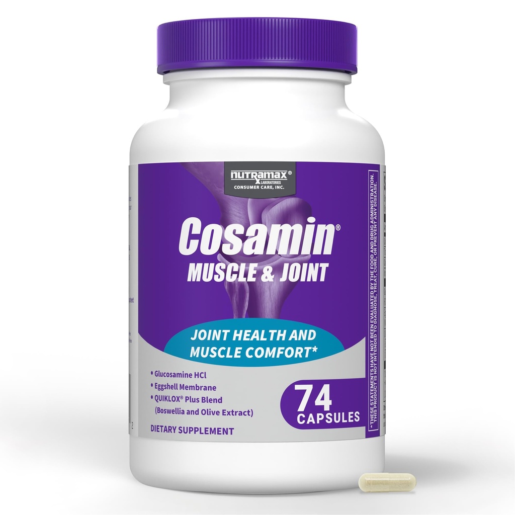 核磁共振Cosamin®肌肉和联合,减少心肌破裂的工作,保护关节,以及减少肌肉酸痛,74 Capsules