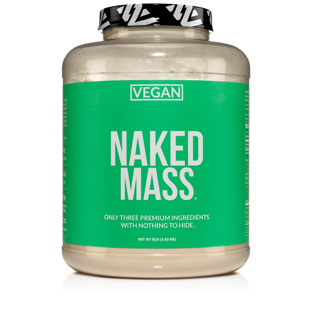 NAKED VAGAN 弥撒 - 天然 VAKEN 重量增殖者蛋白粉 - 1,230个卡路里,非GMO,Soy & Gluten Free,无人工成份 - 8LB Bulk - 11个服务