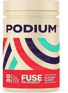钾营养,Fuse Pre Workingout Powder,酸西瓜,30种服务,Beta Alanine和咖啡因换能源,Gluten免费,So免费,奶制品免费