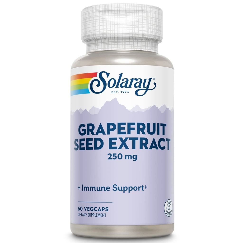 SOLARAY 保证有可能的葡萄果种子提取, Veg Cap (Btl-Plastic) 250 mg | 60 ct