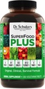 Schulze博士的超级食品+++ 维生素和矿物草药 集中 每日营养和增加能量 ++ 无糖和无糖 ++ Vegan + 390 Tabs → 包装 May Vary