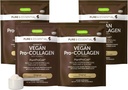 Igennus Vegan Collagen Peptide Powder, 加固了Glycine, Proline & Hydroxyproline & Cofactor 维生素C, 非转基因生物, 完整的植物基Collagen Powder Boster, 4 x 35 服务