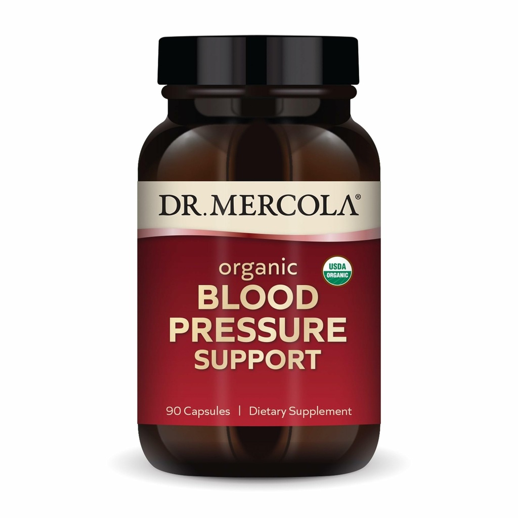 Mercola 有机血压支持-支持健康循环-高角葡萄种子提取-非GMO & Soy-Free-90 Capsules(90名服务员)