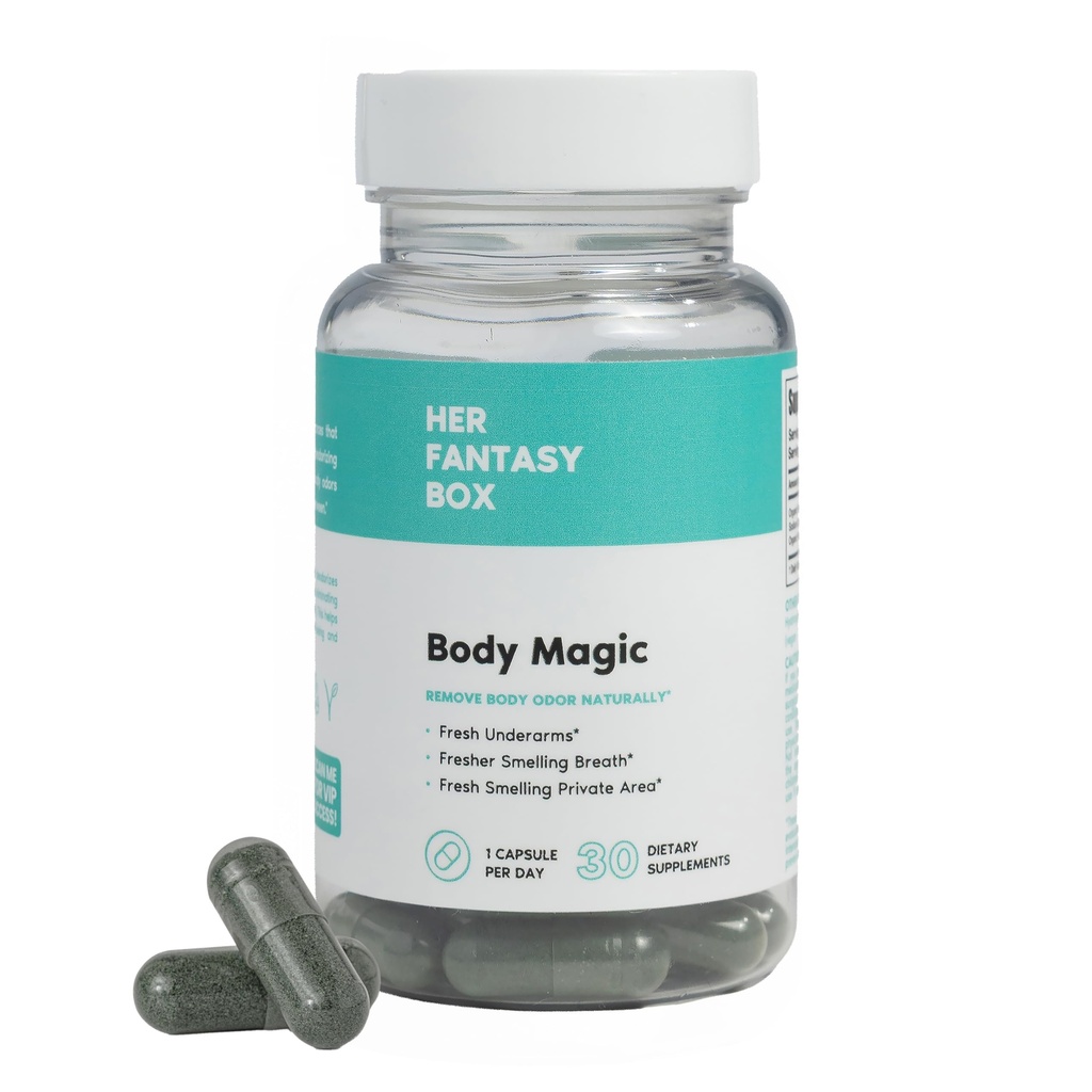 她的幻想盒 身体魔法 氯石英 Chlorophyll Capsules - 30 Vegan Capsules for Detox, Digestion, Gut Health, Skin Support, and Oily Skin - 天然能源助推器
