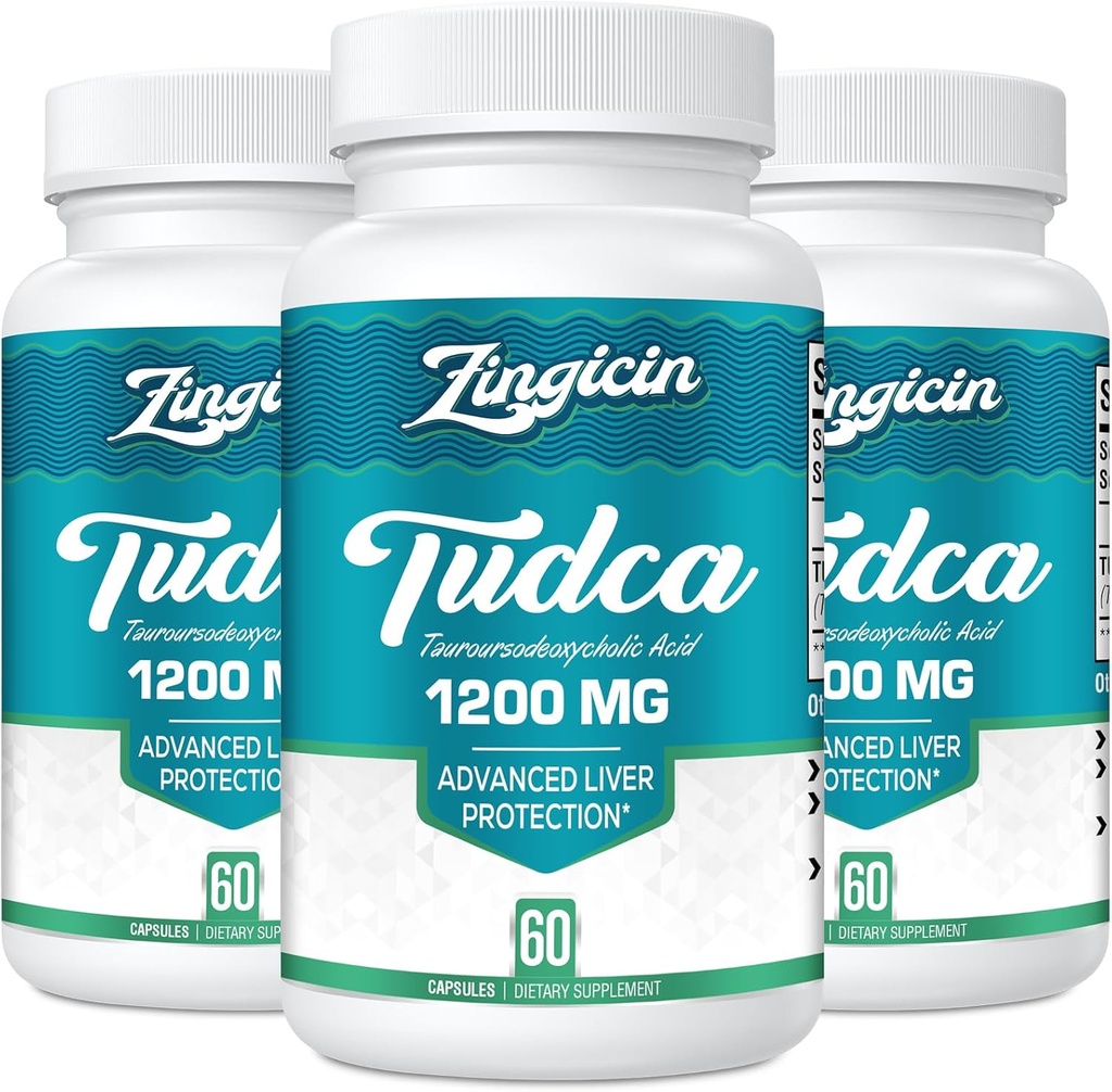 TUDCA 补充 1200mg - 180 Veggie Capsules, Powerful TUDCA Bile Salts 肝脏,消化