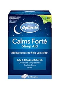 Hyland’s Calms Forte' Sleep Aid Caplets, Natural Relief of Nervous Tension and Occasional Sleeplessness, 32 Count