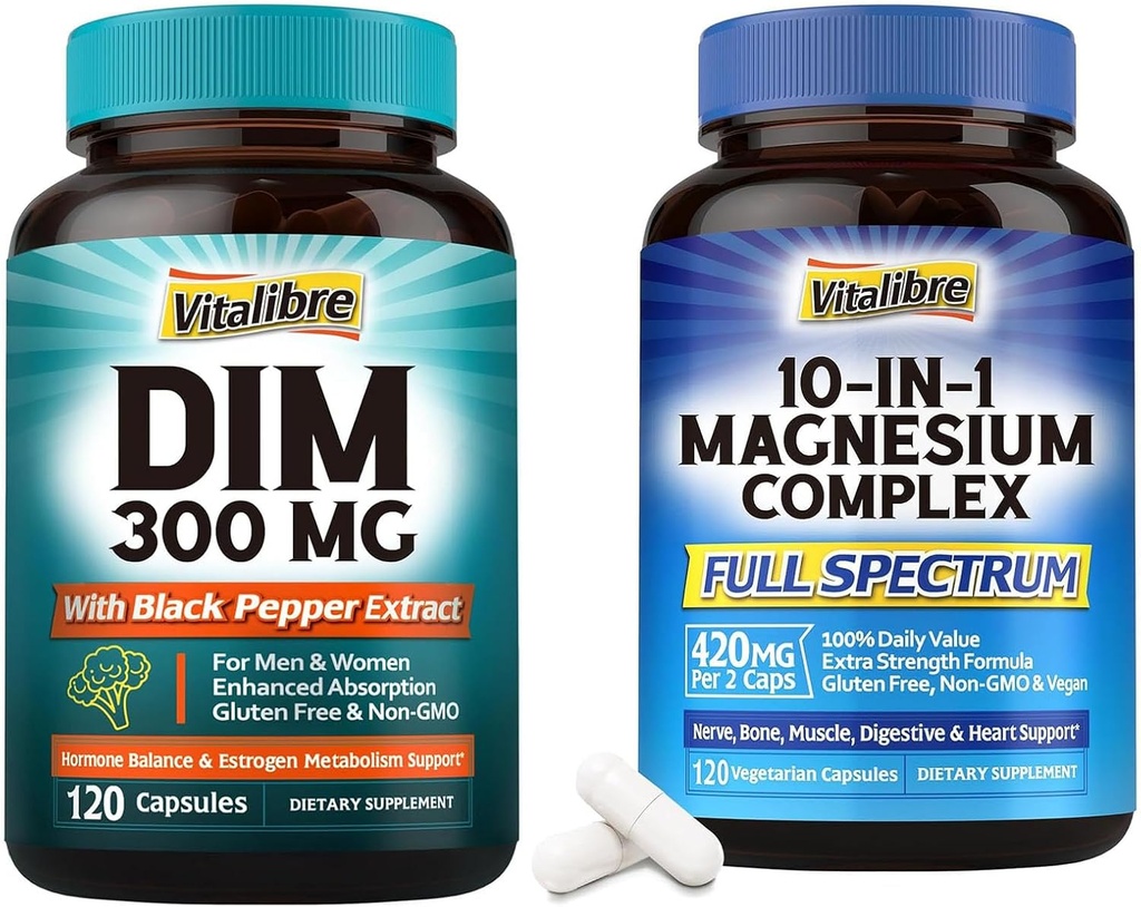 DIM 补编 120 Capsules & 10 in 1 Magnesium Complex 120 Capsules