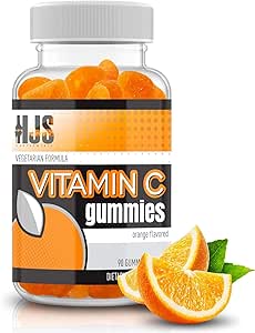 维他命 C Gummys – 厨师 橙汁 Flamvored – 免疫支持 – 心脏健康 – Gluten-Free & Vegetarian – 成人与儿童维他命 C Gummys – 90 Counter