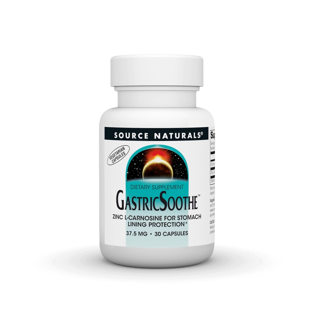 资料来源:GastricSoothe Zinc L-Carnosine* - 30个蔬菜帽