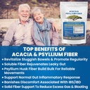 肾还原有机Acacia & Psyllium Husk Fiber Powder - Prebiotic & Natural 补充 - 可溶Acacia & Psyllium Husk Powder - 1.5磅(48oz),2包