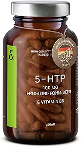 CLAV® 5-HTP 100mg + 维生素 B6 - Vegan 5HTP 来自格里夫尼亚种子提取 - 120 Capsules for Sleep & Mood Support - 4-Month Supply - 在德国制造