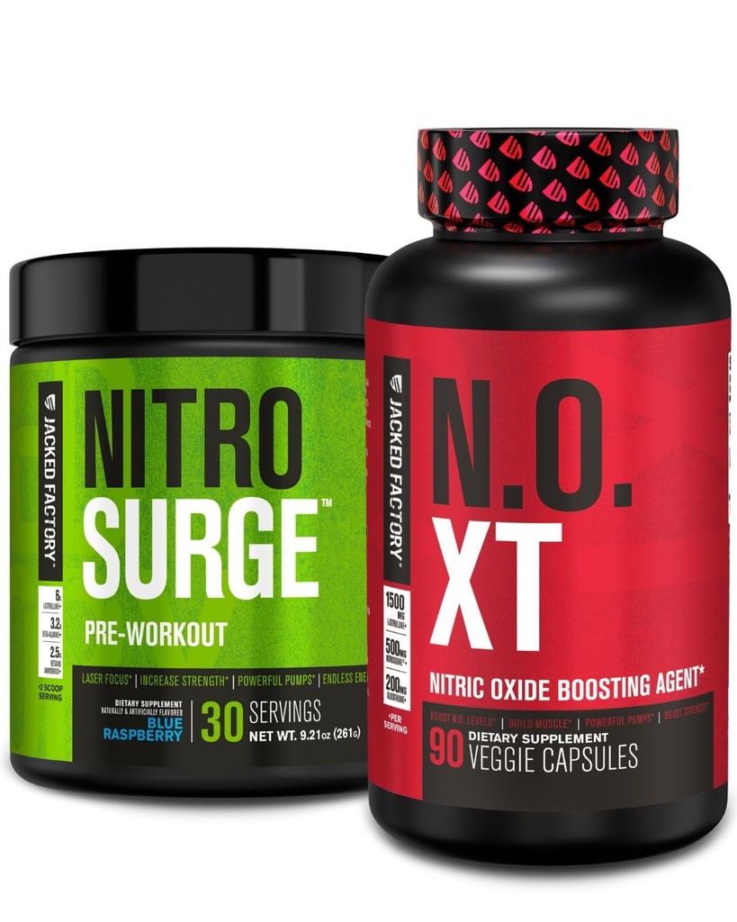 在蓝树莓和N.O. XT Nitric Oxide Booster为男子和女子制作的插图