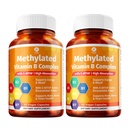 1 肉类维生素B复合双包 — 5-MTHF 含B1, B2, B5, B6, 甲基B12, Niacin, Biotin – 60 Capsules