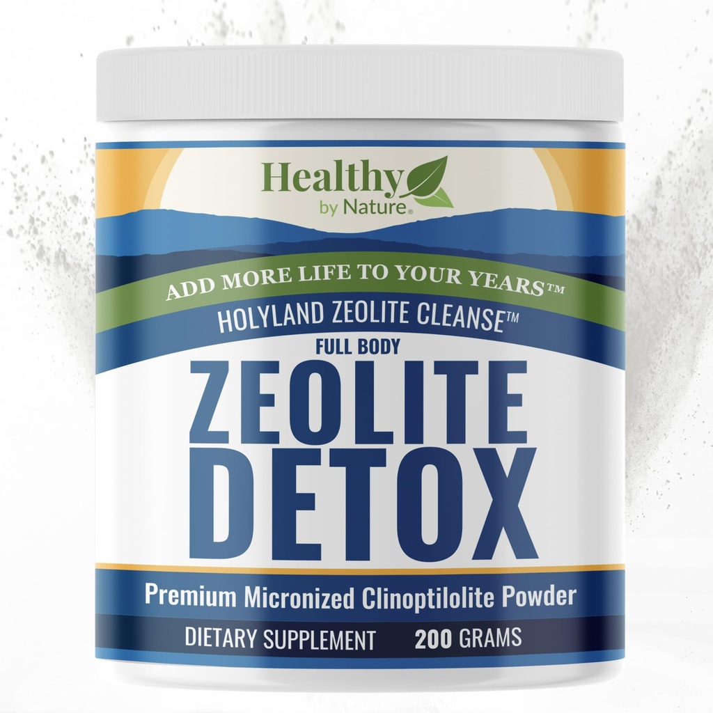 HolyLand Zeolite Cleanse - Zeolite Detox Powder (7.05oz 200 Gram) - Clinoptilolite Natural Activated - Micronized 0-25 - Full Body Detox for Women, Men - Supports Energy, Focus, Immunity, Gut Health