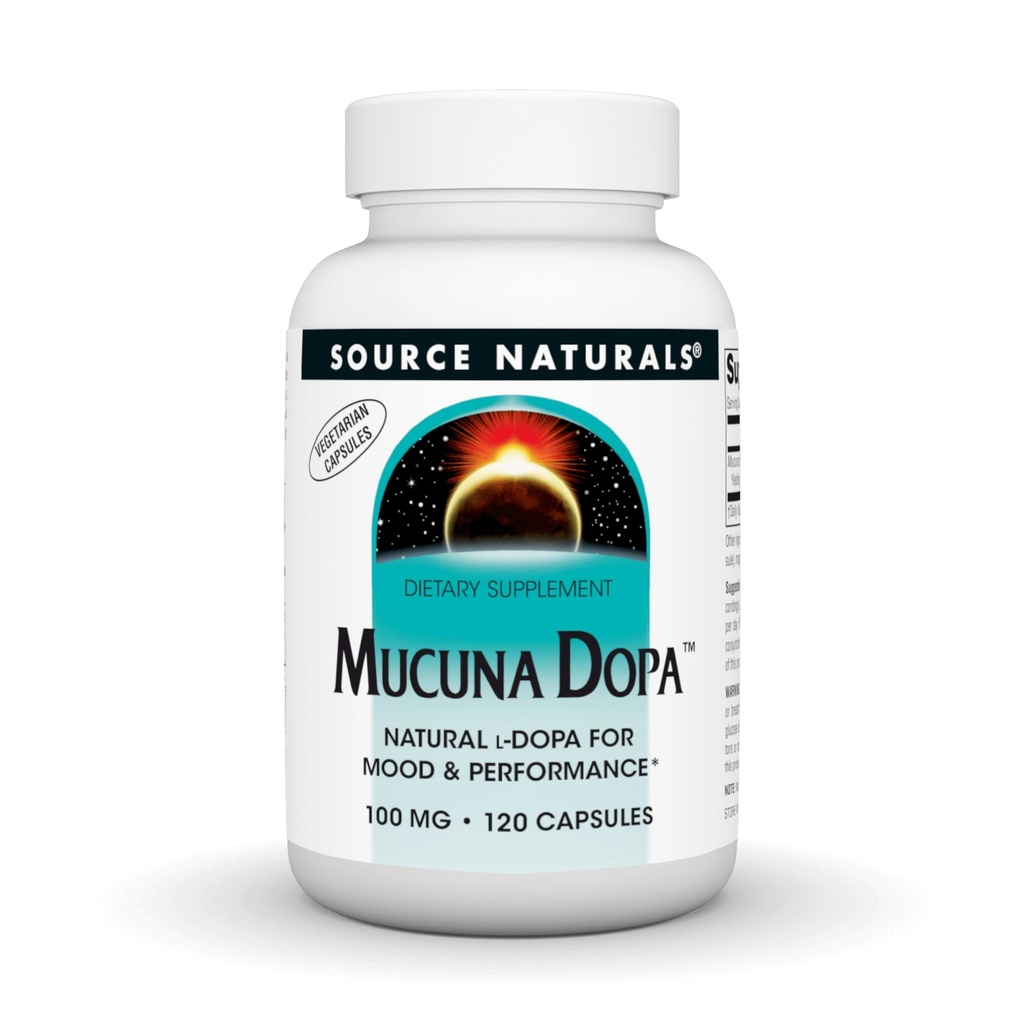 资料来源:Naturals Mucuna Dopa, 用于Mood & Performance *, 100 mg - 120 蔬菜卡普尔
