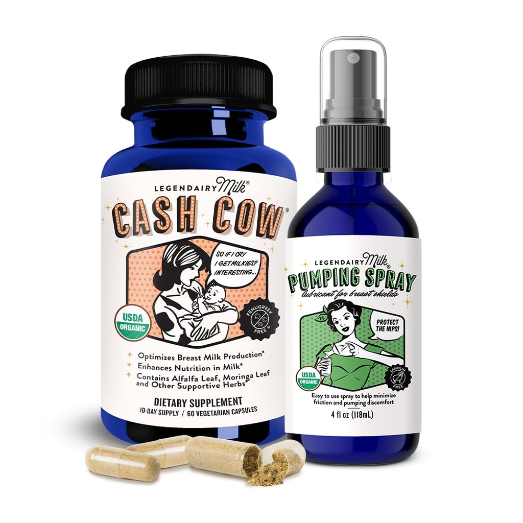 传说中的牛奶现金牛+泵喷 -- -- 哺乳支助和哺乳母亲的自然舒适 -- -- 母乳喂养补充剂 -- -- 帮助酸硝酸盐和堵塞剂