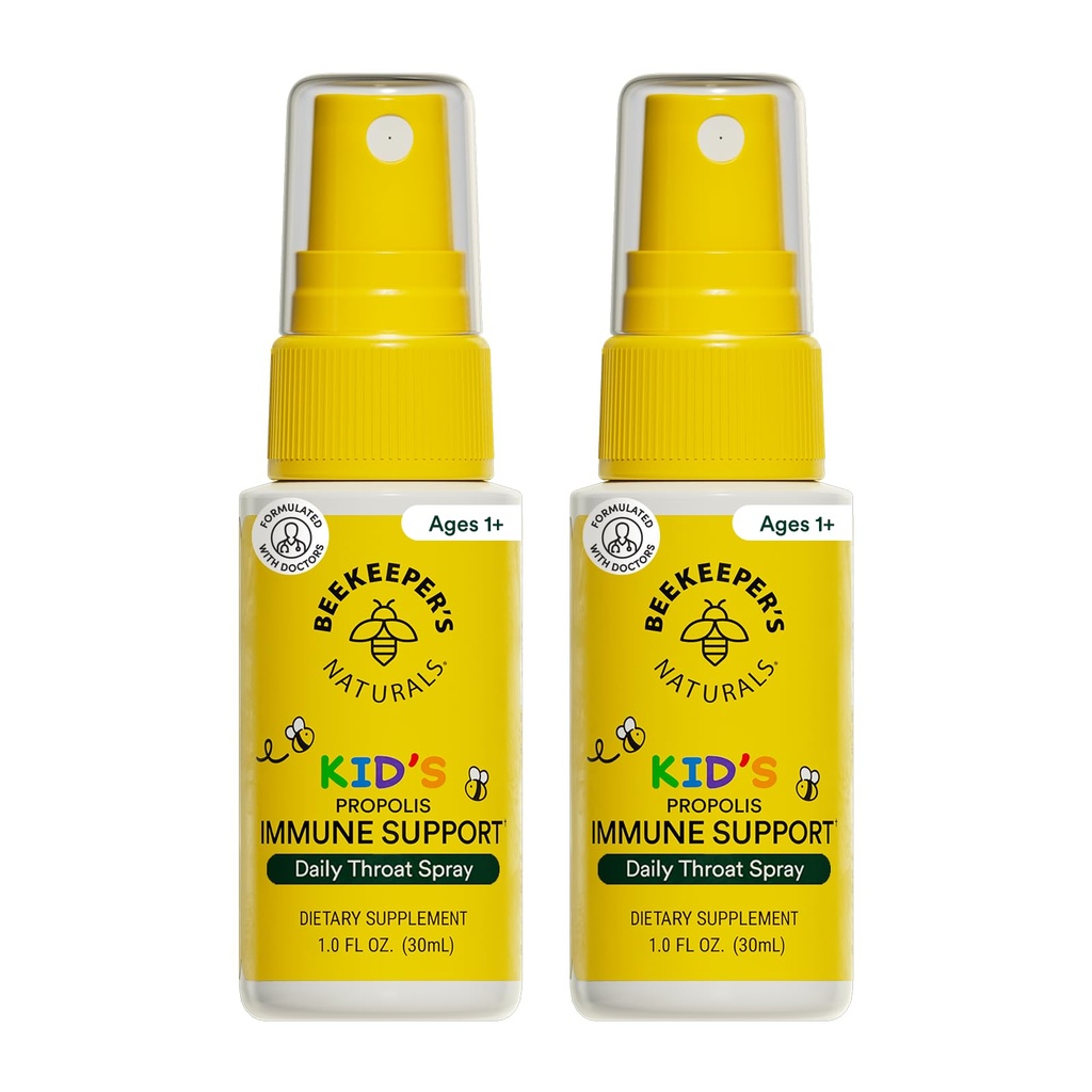 养蜂人自然之子 Propolis喉咙喷洒 95% Bee Propolis 提取 - 天然免疫支持 & Sore喉部救治,抗氧化剂 & Gluten-Free, 1.06 oz (Pack of 2)