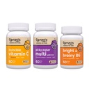 Renzo的维生素 回到学校包, 明亮的和聪明的维生素 B6, 挑剔的食用儿童 多维塔明, 和孩子维生素 C 与 草莓和锌 支持免疫