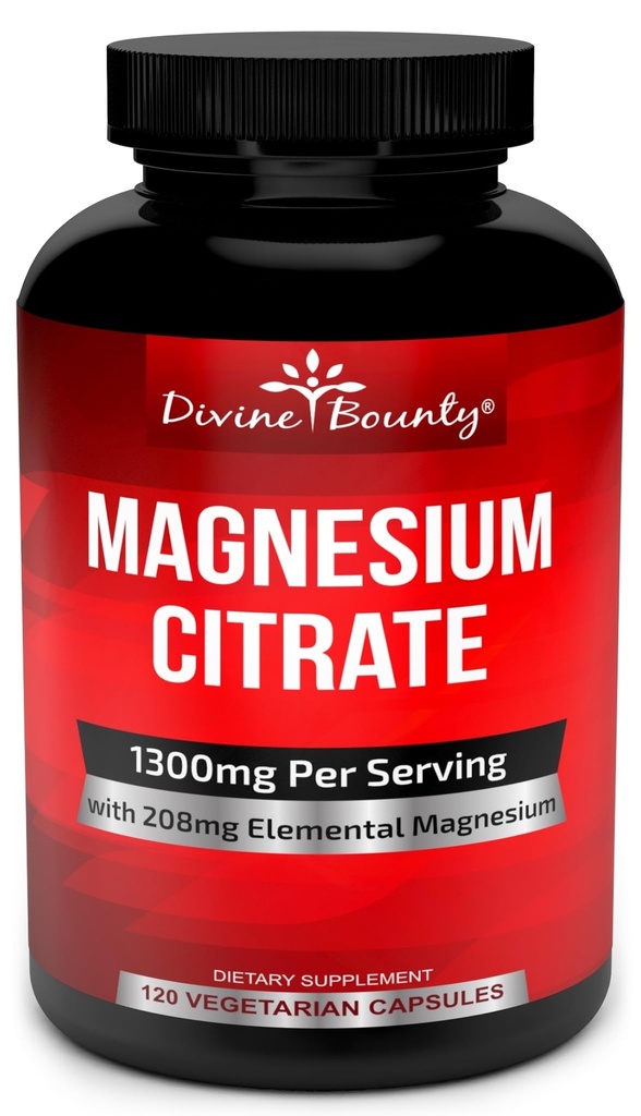 纯镁晶体盖-1300mg 镁加元素镁补充物-120 维基物盖-