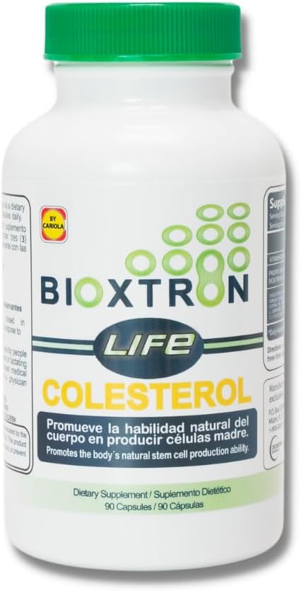 Bioxtron Life 胆固醇 天然 AFA 立体细胞补充物 - 立体细胞生产 - 免疫系统支持 - 支持胆固醇水平 - 支持联合与肌肉 - 90 Caps