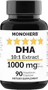MONOHERB DHA 提取 1000毫克 - 90 个蔬菜卡普尔