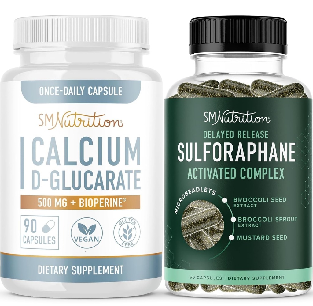 配有D-Glucarate钙的Sulforaphane 综合体 配有高级微珠的Hormone平衡包(60架)和Vegen Gluten免费非GMO CDG 补充(90架)