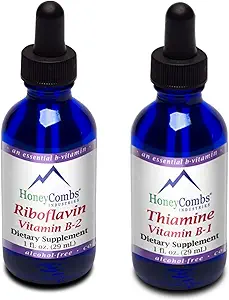 蜂蜜Combs 维生素B2(Riboflavin) 滴水 - 1 Fl Oz + 维生素B1(Thiamine) 滴水 - 1 Fl oz