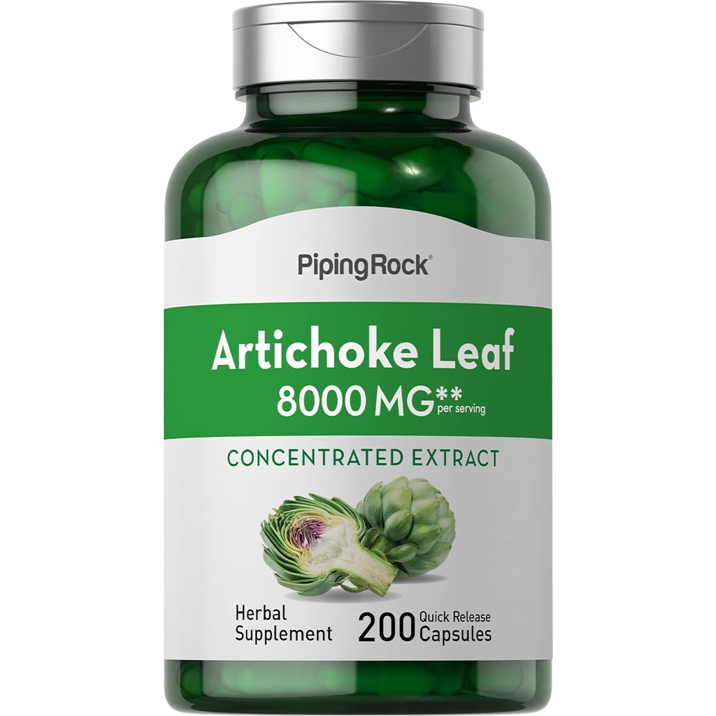 Pipping Rock Artichoke 抽取 Capsules 8000mg → 200 Pills → Non-GMO & Gluten 免费补编