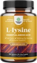Natures Craft L-Lysine Free Form Capsules - High Strength L-Lysine Supplement for Eye Health Lip Care Collagen Synthesis and Immune Support - Essential Amino Acid - 1000mg per Serving - 100 Count