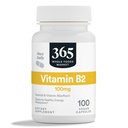 365 由全食品市场,维生素B2,100Mg,100蔬菜罐头组成