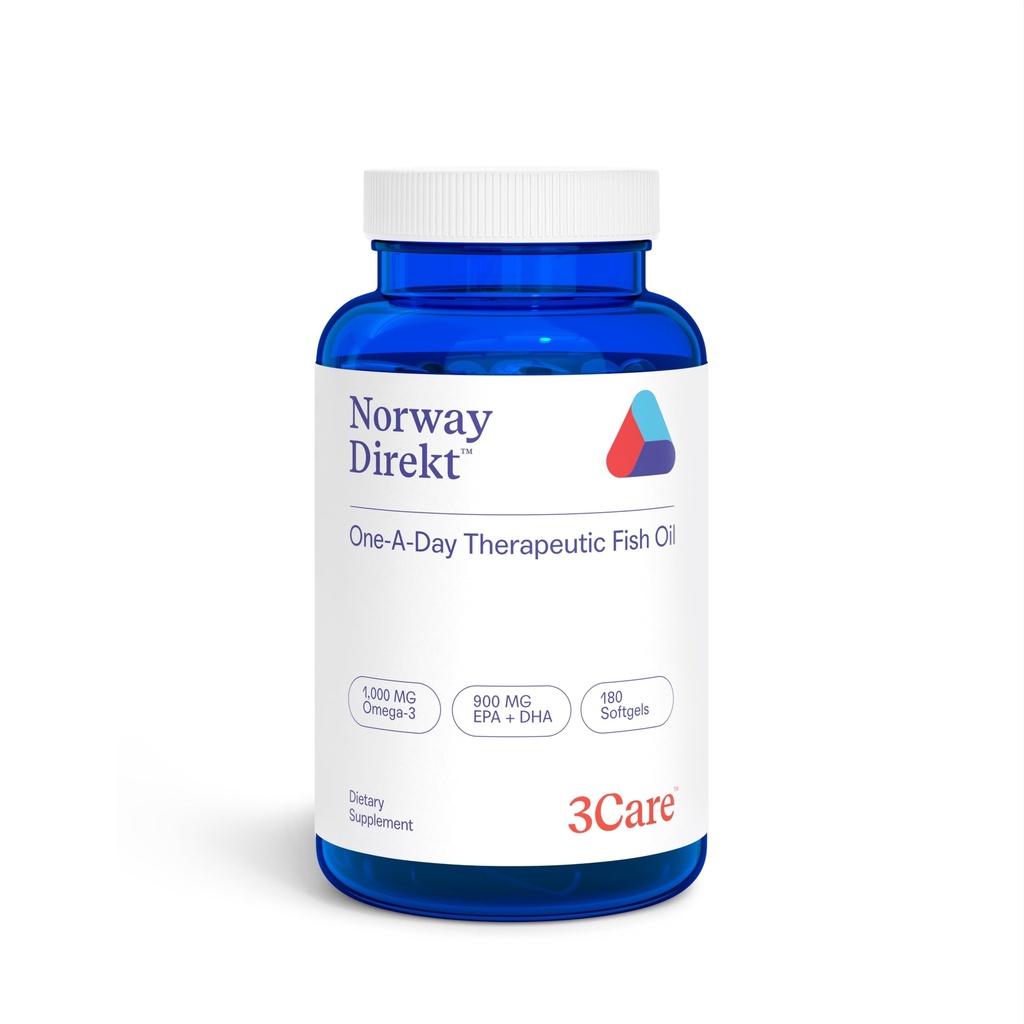 挪威 Direkt Omega-3 鱼油 2,000毫克 Omega-3 每2个软胶 1060毫克 EPA, 740毫克 DHA (2 Soft-Gel service) 药品级(180个软胶)