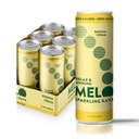 Melo Sparkling Kava Drink,香蕉奶油,无糖无酒精饮料配零卡路里,Gluten Free,Vegan,100%天然摩克尾巴配100mg Kava根每饮料,6包,12oz罐